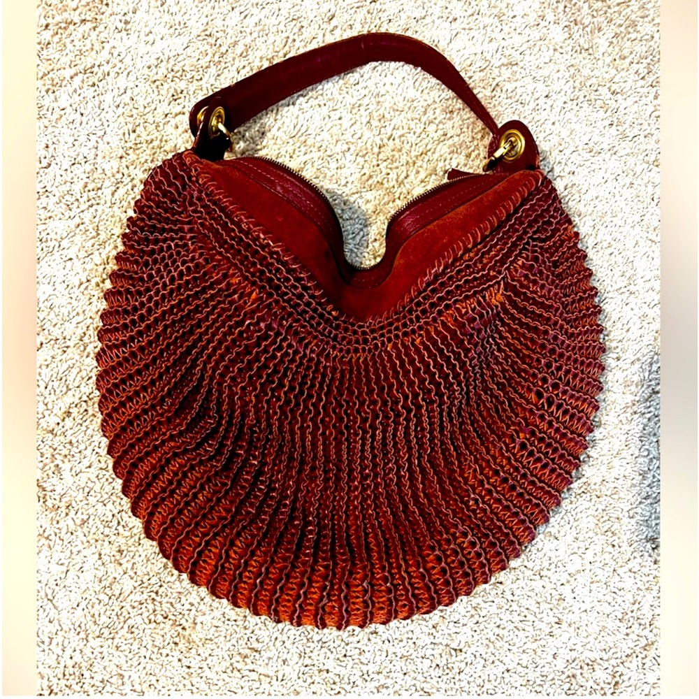 DVF Diane Von Furstenberg HOBO Handbag - Maroon